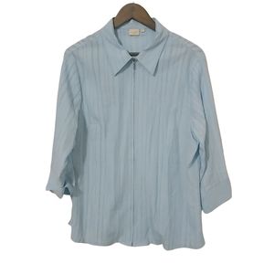 Infinity XL Sky Blue Zip Tunic Top Plus